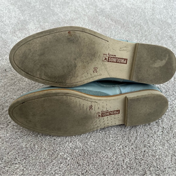 Blue leather booties, size 36 (fits US 7) - Picture 3 of 3